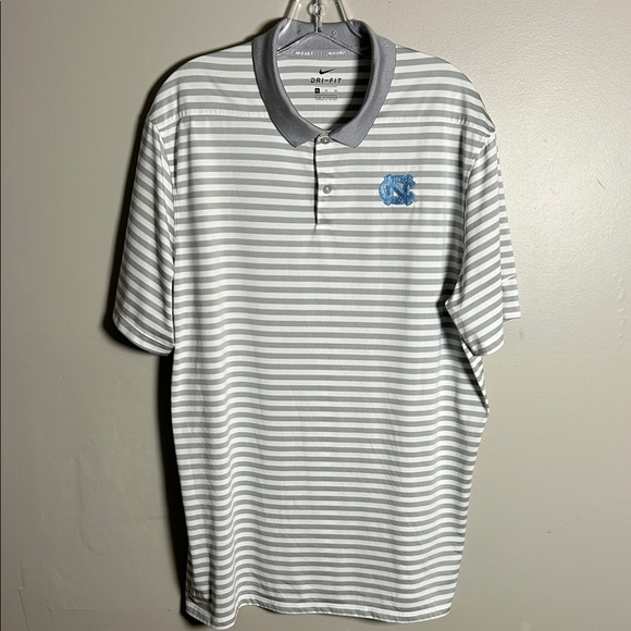 Nike Other - Nike Golf North Carolina Tar Heels Victory Stripe Golf Polo 2.0 White/Gray Sz XL